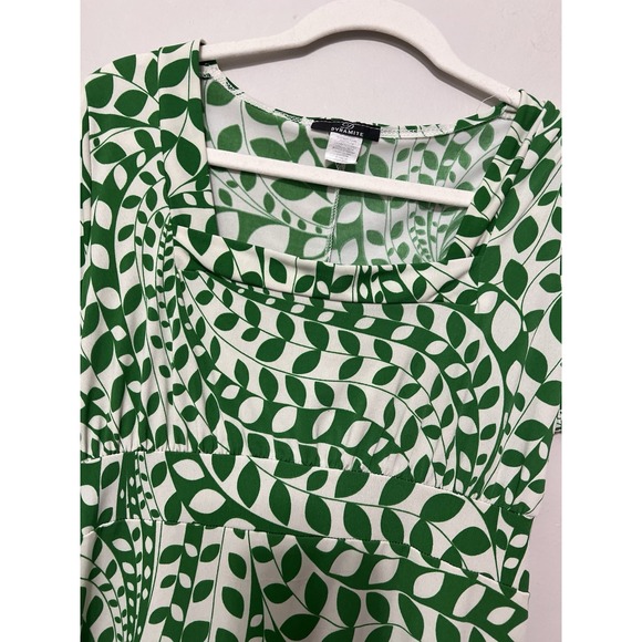 Vintage‎ 90s Y2K Milkmaid Babydoll Tie Back Coquette Fairy Forest Leaf Print XL - Picture 5 of 14